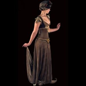 Moresca velvet dress - hotcotte - caramel